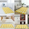 thumbnail image 2 of Yellow Gingham Check Pattern-2 Carpet for Home Decoration Soft Comfy Rugs for Bedroom Living Room Bathroom Entrance Non-slip Comfort Mat, 2 of 6