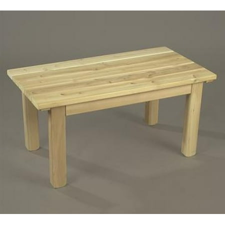 rectangular wooden coffee table outdoor cedar natural