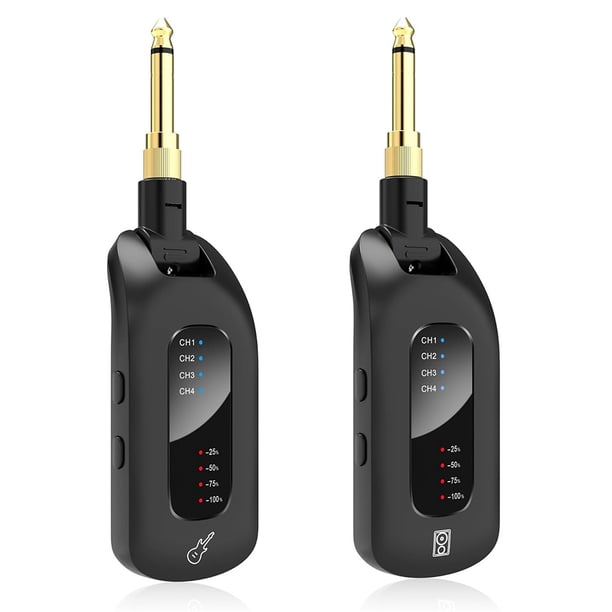 de Audio Inalámbrico para Guitarra de 5,8 GHz. Transmisor y Receptor Recargables. Piezas para Bajo Eléctrico. Accesorios para Guitarra.