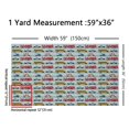 thumbnail image 2 of Car Fabric By The Yard Cartoon Car Upholstery Fabric For Chairs Sofa,Equipment Trucks Decorative Fabric Police Ambulance Bus Indoor Outdoor Fabric Teens,10 Yard,Red Yellow, 2 of 5