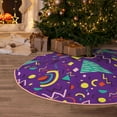 thumbnail image 4 of Salouo Retro 80s Style Christmas Tree Skirt 30" Farmhouse Christmas Decorations Snowman Xmas Tree Skirt Tree Mat for Holiday Party Decor, 4 of 8