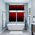 thumbnail image 4 of Red Black Ombre Kitchen Curtains Valances and Tiers Set of 3 Abstract Modern Lines Gradient Tier Curtains and Valance with Rod Pocket for Small Windows, 27.5"x24", 4 of 9