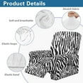 thumbnail image 5 of Kuiaobaty Zebra Pattern Reclining Slipcover Heavy Duty Recliner Couch Cover Thick Recliner Chair Cover with Elastic Bottom Breathable Reclining Sofa Slipcover for Living Room, 5 of 8