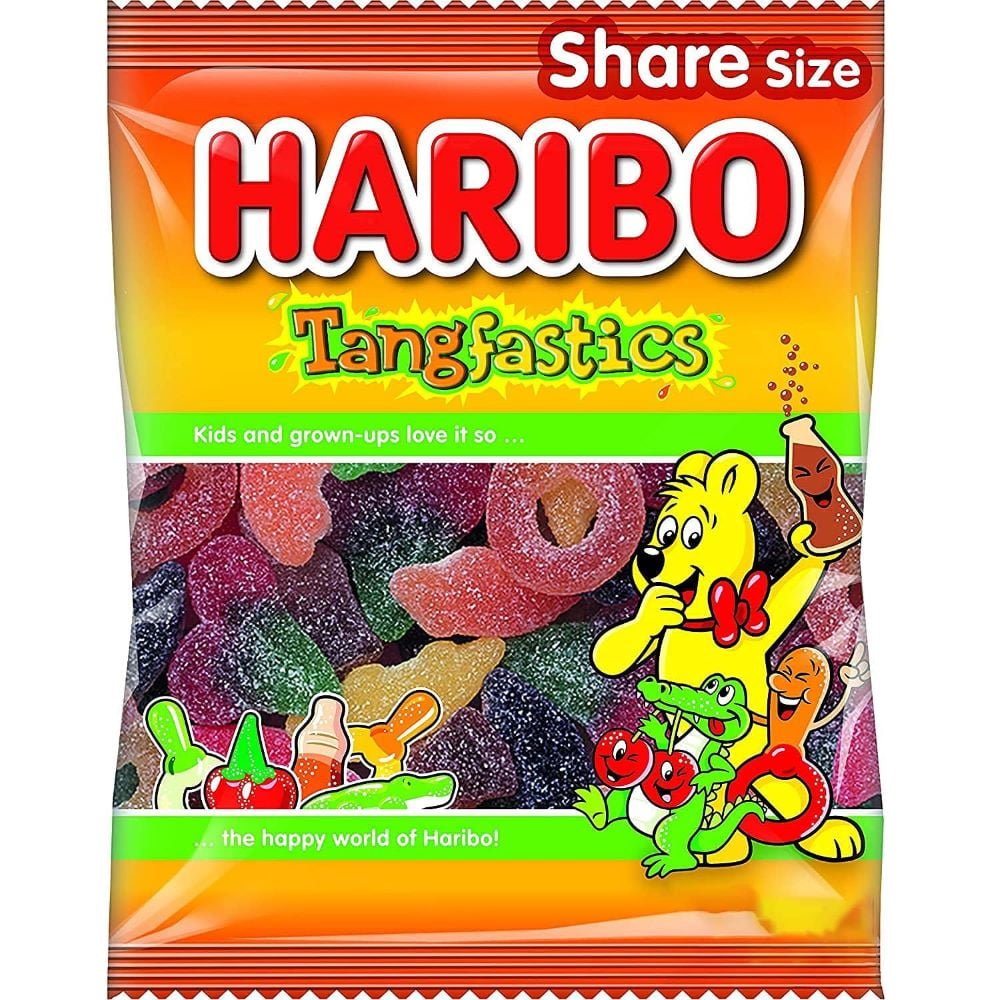 Haribo Tangfastics Sweet and Sour Gummy Candy 160g (Pack of 12)
