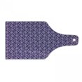 thumbnail image 1 of Geometric Cutting Board, Blossoming Flowers with Birth of Nature Season Theme Spring Summer, Tempered Glass Cutting and Serving Board, Wine Bottle Shape, Dark Purple Violet Lilac, by Ambesonne, 1 of 1
