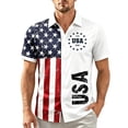 thumbnail image 4 of Casual Button Up Shirts for Men American Flag Printed Short Sleeve 4th Of July Shirts 250 Years Of Freedom 1776-2026 Patriotic Tops for Memorial Day Independence Day Beach Party Wear,White 2XL, 4 of 4