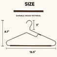 thumbnail image 4 of BP4U 36-Pack S-Shaped Metal Coat Hangers with Wood Pants Bar, Reinforced Wire Hangers for Suits, Jackets, Sweaters, Jeans & Dresses - Black, 4 of 6
