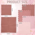 thumbnail image 2 of Whaline 200 Pack Dusty Pink Cocktail Napkins Boho Gradient Color Paper Napkins with Scalloped Edges Thick Disposable Luncheon Napkins for Girls Baby Shower Table Decoration Party Supplies, 5 x 5 Inch, 2 of 7