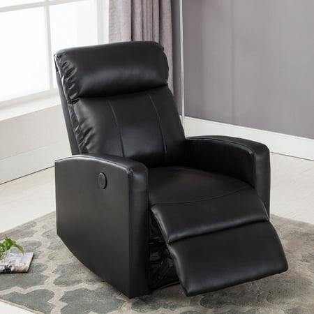 Christies Home Living Sean Leather Power Reclining Reading Chair with USB