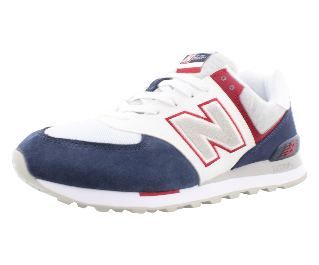 New Balance 574 Women's Running Classics Shoes - Navy/Red (Size 6.5)