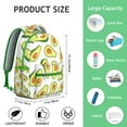 thumbnail image 6 of Kawaii Avocado Students Backpack Cute Avocado Print School Bag with Fresh Avocado Pattern, Lightweight and Adjustable Strap, 6 of 6