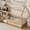 Natural, variant on Alvantor Twin Size Floor House Bed for Toddler, Solid Wood Bed Frame with Guardrails White