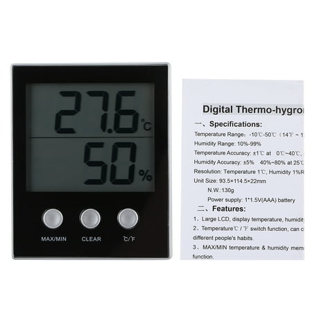 

Temperature Humidity Meter Celsius / Fahrenheit Humidity Gauge For Home Greenhouse