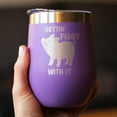 thumbnail image 3 of Bevvee Insulated Wine Tumbler 12 oz Gettin Piggy Gifts for Wine Lovers Tumblers, 3 of 4