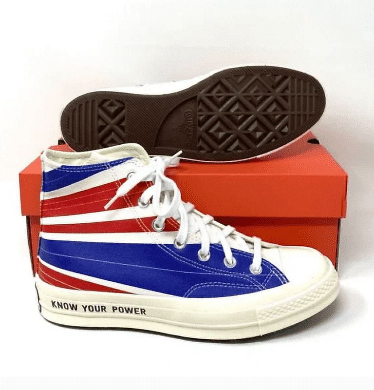 Red white and blue deals chucks