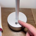 thumbnail image 2 of Lampe DEL Tactile de Table – Argent Métallique – Rechargeable par USB, 2 of 5