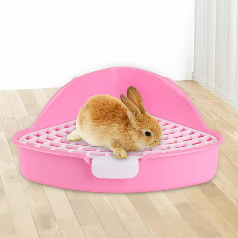 Bunny Potty Puppy Pad Holder Tray Guinea Litter Box Corner Cat Litter Box  Rabbit Toilet Pet Cage Chinchilla Toilet - AliExpress