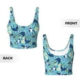 thumbnail image 5 of Fotbe Flying Swallows Pattern Womens' Sports Bra Longline Wirefree Padded with Medium Support Sports Moisture-Wicking Workou Vest,Tank Top-Medium, 5 of 9