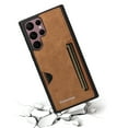 thumbnail image 4 of Case For Samsung Galaxy S23FE,Decase Ultra Slim Retro Style Minimalist PU Leather Phone Cover Durable Drop Protection Anti-Scratch Shockproof Case - brown, 4 of 6