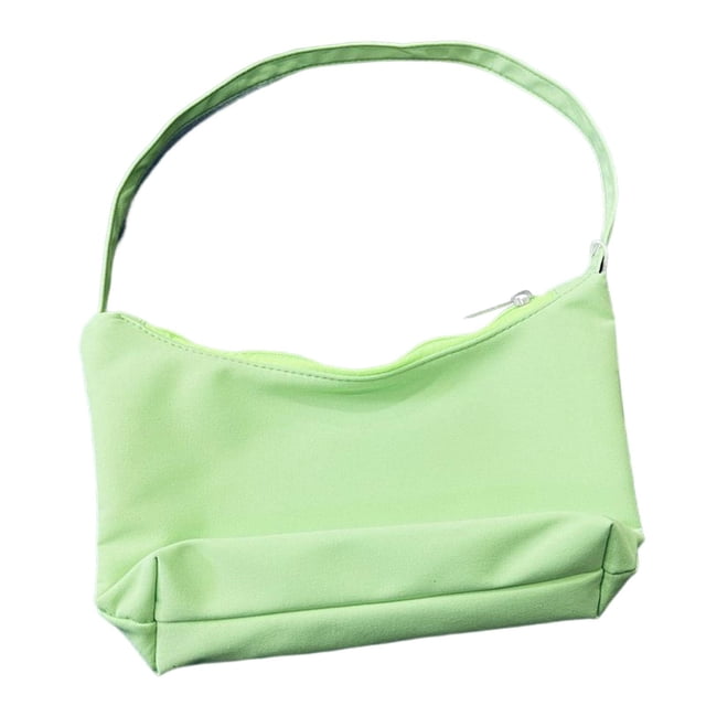 Bolso de hombro para mujer, bolso de mano de nailon, bolso de hombro de viaje con cierre de cremallera para mujer Verde