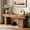 Brown, variant on Fnova 47 Inch Solid Fir Wood Farmhouse Bench, Heavy Duty Bench with Artistic Asymmetrical Legs for Entryway Bedroom Living Room Dining Room Porch