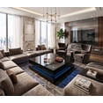 thumbnail image 7 of 47" Square Lift Top Coffee Table with LED Lights & Power Outlet, Modern High Gloss Floating Coffee Table with Flip-Top Storage for Large Living Room, 7 of 7