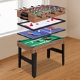 thumbnail image 5 of Rioloiuy 12-in-1 Combo Game Table Set for Home, Multi-Game Table for Adults Kids with Hockey, Foosball, Pool, Shuffleboard, Ping Pong, Chess, Checkers, Bowling, and Backgammon (Walnut), 5 of 6