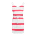 thumbnail image 4 of B91xZ Robes Printemps Été Grande Taille Sans Manches Mini Robe Col à Revers Ceinturée Veste Décontractée d'Été avec Poches, Rose TTG, 4 of 4