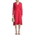 thumbnail image 3 of Time and Tru Women's Long Sleeve Faux Wrap Dress, 3 of 6