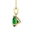 thumbnail image 3 of 2 ct Brilliant Round Cut Solitaire Emerald 18K Yellow Solid Gold Everyday Affordable Designer Necklace Pendant with 18" Chain, 3 of 7