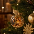 thumbnail image 2 of TACILIP Home Decor, 1PC Nativity Scene Christmas Ornament Clear Ball Holy Birth Of Hanging Ornament Religious Christmas Tree Decor Acrylic Manger Scene Bauble With Warm Light, Womens Gifts, 2 of 7