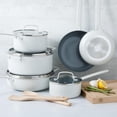thumbnail image 2 of Juego de utensilios de cocina Martha Stewart Emmeline, 12 piezas, lino blanco, 2 of 6