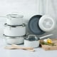 thumbnail image 2 of Juego de utensilios de cocina Martha Stewart Emmeline, 12 piezas, lino blanco, 2 of 6