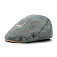 thumbnail image 1 of Gorra de mezclilla plana unisex con texto bordado de novia, 1 of 3