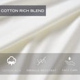 thumbnail image 4 of Nautica Solid T180 Cvc Cotton Rich Blend Fitted Sheet (Grey, Twin XL), 4 of 5