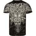 thumbnail image 2 of Sakkas Mads Mens Gold Cross & Wings Metallic Embossed T-Shirt Short Sleeve Cotton - Black - Large, 2 of 2