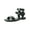 Black, variant on Womens Monaaco Strappy Faux Leather Gladiator Sandals