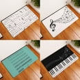 thumbnail image 3 of Floor Mat Washable Piano Elements Design Coral Fleece Anti-slip Carpet Home Decor, 3 of 6
