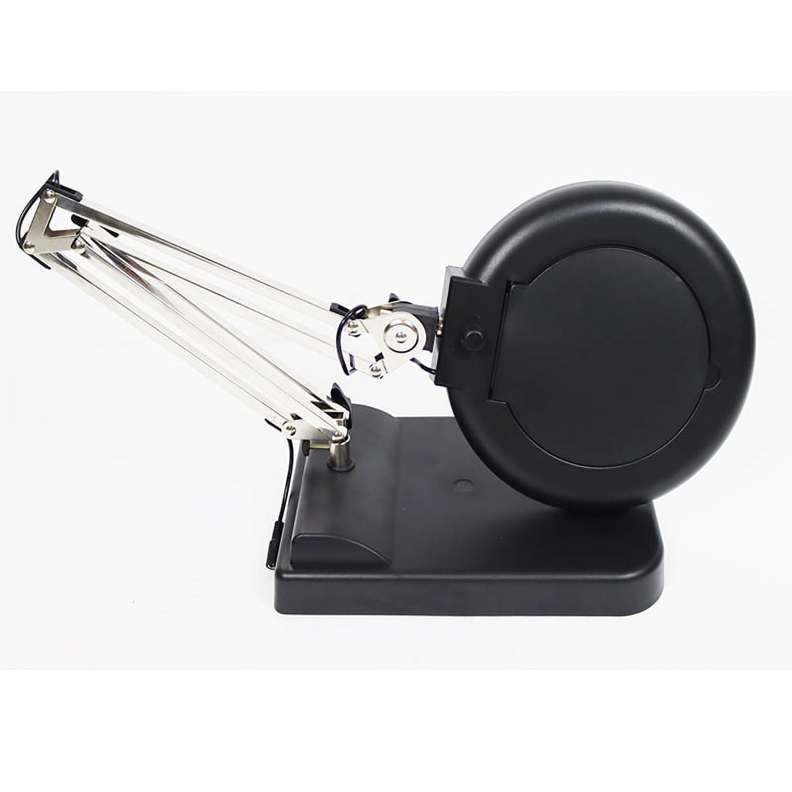 TECHTONGDA 30x Black Benchtop Magnifier Lamp Table Magnifier Lamp with Adjustable LED light Read Repair Tools