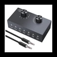 thumbnail image 2 of 6 Ports 3.5mm Audio Switch Bidirectional 3.5mm Audio Switcher Support 1 in 6 Out or 6 in 1 Out,for PC Phone Headphone,1 * Switcher 1 * Audio Cable,Gray, 2 of 8