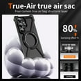 thumbnail image 6 of Magnetic Case for Samsung Galaxy S24 Ultra with 360° Rotating Ring Kickstand, [Compatible with MagSafe] Military-Grade Shockproof All-Metal Bumper with Protective Corners Phone Cover, Black, 6 of 8