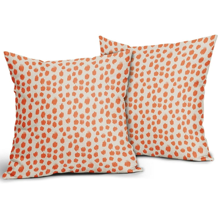 Orange and cream throw pillows hotsell