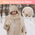 thumbnail image 2 of REDESS Women's Winter Slouchy Beanie Hat, Scarf & Glove Sets,Pink, 2 of 7