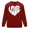thumbnail image 4 of BEFOKA Mens Long Sleeve Shirt Crewneck Sweatshirt Valentine'S Day Love Heart Printed Mens Pullover Tops Blouses Graphic T-Shirts Trendy Tunic Outfits Clothes, 4 of 6