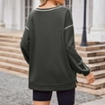 thumbnail image 4 of Swstbby Fall Savings Clearance! Womens Fall Tops Plus Size, Women's Oversized Sweatshirts Long Sleeve Round Neck Pullover Fall Clothes Dark Gray L, 4 of 5