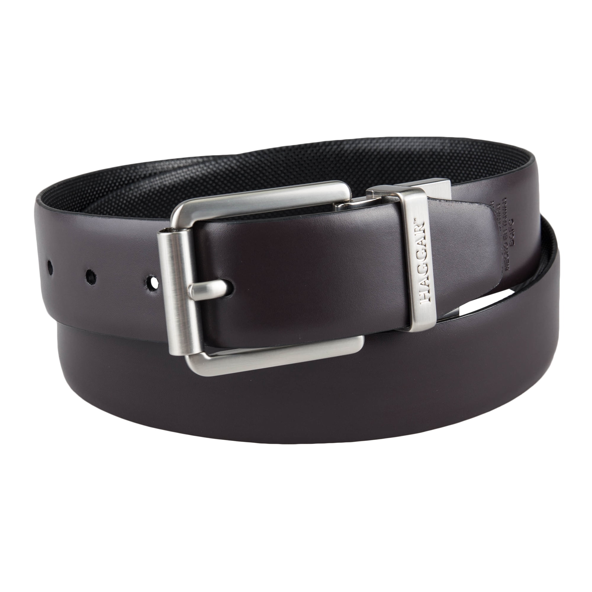 Haggar Men's Textured Reversible Two-in-One Belt