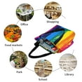 thumbnail image 6 of Kll Tote Bag For Women Rainbow Colored Print Shopping Grocery Reusable Bags For Office School Shopping Travel, 6 of 7