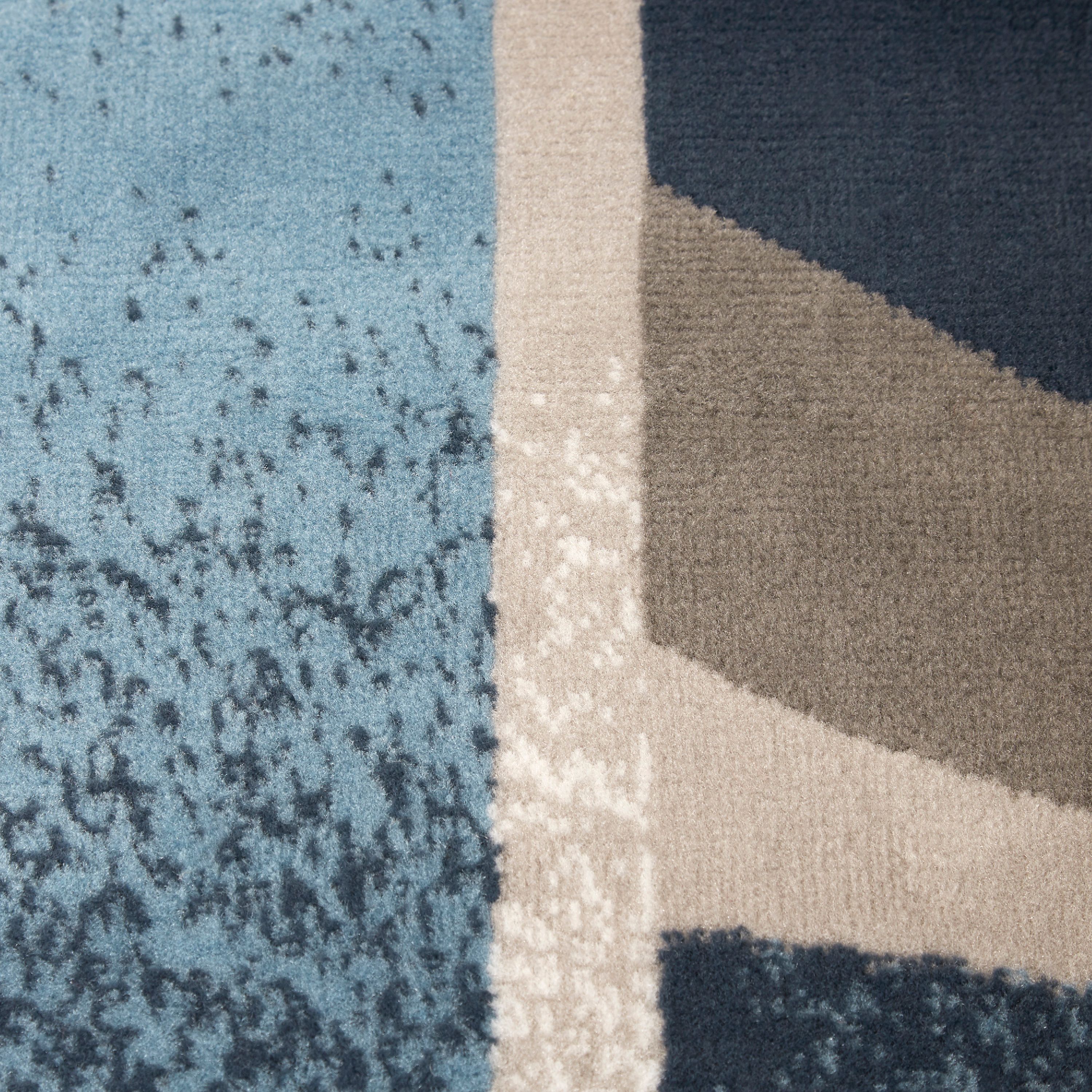 Home Dynamix Premium Rizzy Contemporary Abstract Border Area Rug, Blue/Grey, 3'7"x5'2" - image 5 of 6