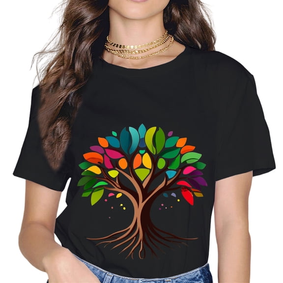 Colorful Life Is Really Good Tree Of Life Art T-Shirt