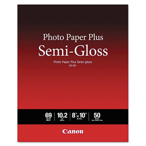 Canon Photo Paper Plus Semi-Gloss, 69 lbs., 8 x 10, 50 Sheets/Pack